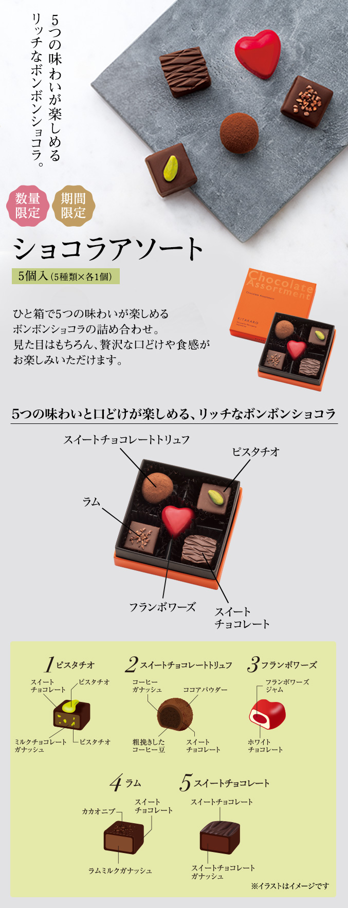 [数量限定]2023ショコラアソート 5個入